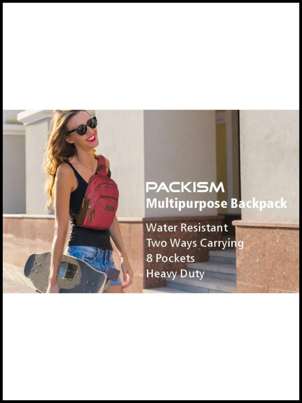 Convertible Backpack Purse - Lightweight Mini Daypack Fits 11